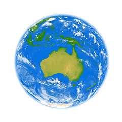 Image showing Australia on Earth