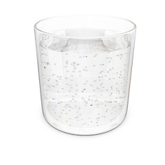 Image showing Glass of sparkling water