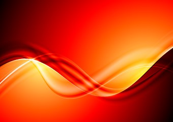 Image showing Abstract red waves design