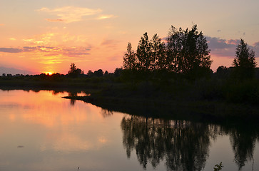 Image showing colorful sunset