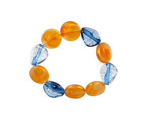 Image showing Handmade bracelet made of glass and plastic