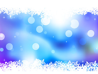 Image showing Blue background with snowflakes. EPS 10