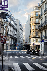 Image showing Early morning, first rays of the sun touch the streets of Paris 