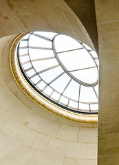 Image showing The interior stairway between the floors in the Louvre. 