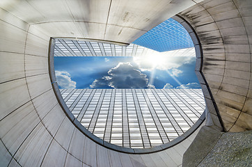 Image showing Modern architecture in the business district of La Defense, Pari