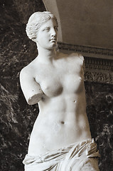 Image showing The Venus Di Milo, a sculpture of the Roman goddess Venus, is kn