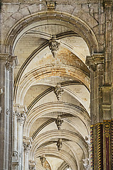 Image showing The grand interior of the landmark Saint-Eustache church