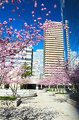 Image showing Modern architecture in the business district of La Defense, Pari