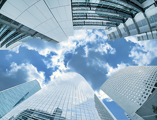 Image showing Modern architecture in the business district of La Defense, Pari