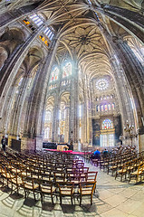 Image showing The grand interior of the landmark Saint-Eustache church