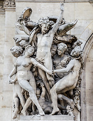 Image showing La Danse, sculpture on the facade of the Paris Opera