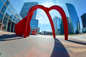 Image showing Modern architecture in the business district of La Defense, Pari