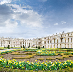 Image showing View of Versailles gloomy spring morning