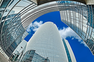 Image showing Modern architecture in the business district of La Defense, Pari