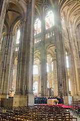 Image showing The grand interior of the landmark Saint-Eustache church