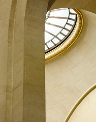 Image showing The interior stairway between the floors in the Louvre. 