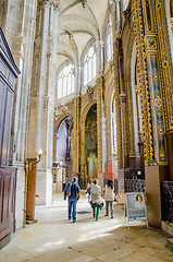 Image showing The grand interior of the landmark Saint-Eustache church