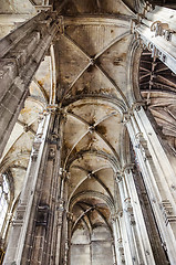Image showing The grand interior of the landmark Saint-Eustache church