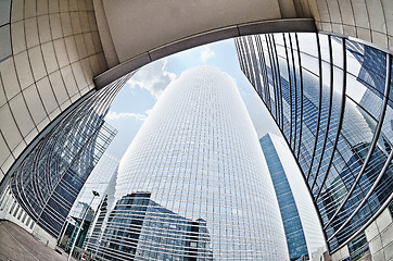 Image showing Modern architecture in the business district of La Defense, Pari