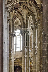 Image showing The grand interior of the landmark Saint-Eustache church