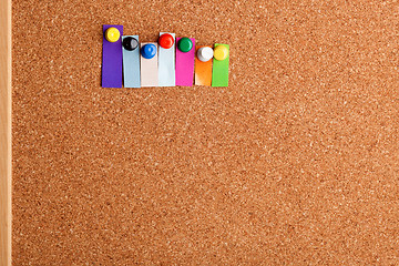 Image showing Cork board and colorful heading for seven letter word 