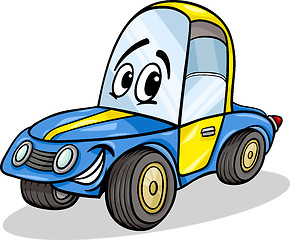 Image showing funny racing car cartoon illustration