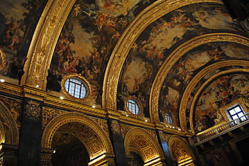 Image showing Interior of St. John's Cathedral, Malta