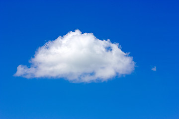 Image showing White cloud in a blue sky