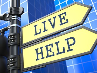 Image showing Live Help Roadsign.