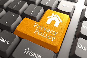 Image showing Keyboard with Privacy Policy Button.