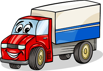 Image showing funny truck car cartoon illustration