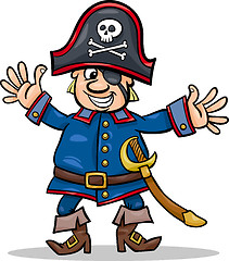 Image showing pirate captain cartoon illustration