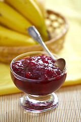 Image showing banana and berry jam