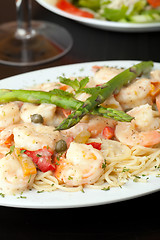 Image showing Shrimp Scampi with Spaghetti