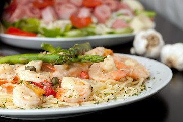 Image showing Shrimp Scampi Dish