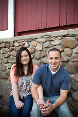 Image showing Happy Couple Sitting Together