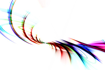 Image showing Colorful Fractal Swirls Rainbow