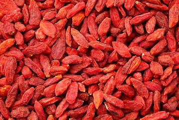 Image showing Dried wolfberry fruit background