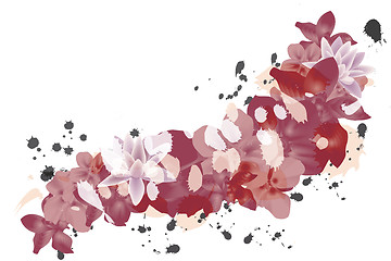 Image showing petal background red