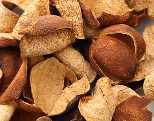 Image showing Heap of dried tangerine peel