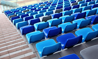 Image showing Seats with staircase aside 