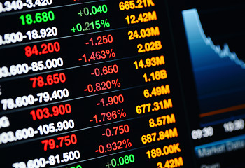 Image showing Stock market on display