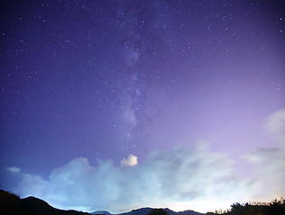 Image showing Universal milky way galaxy with cloud 