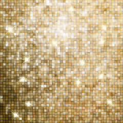 Image showing Golden abstract mosaic background. EPS 8