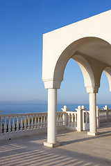 Image showing Greek island blue and white