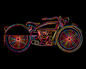 Image showing Vintage Motorcycle sketch
