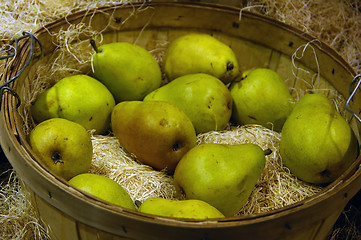 Image showing Pears on basket