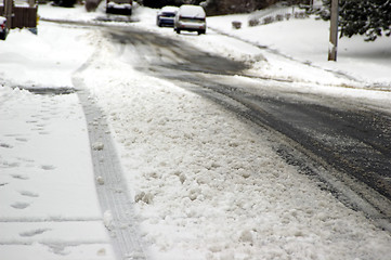 Image showing Wintry Road conditions