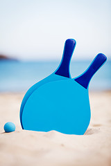 Image showing still life beachball in summer on the beach vacation