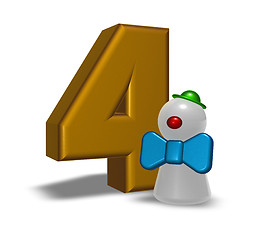 Image showing number four and clown